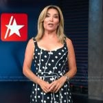 Kits’ polka dot print tie waist dress on Access Hollywood