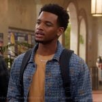 KJ’s printed blue denim jacket on All American KJ’s printed blue denim jacket on All American