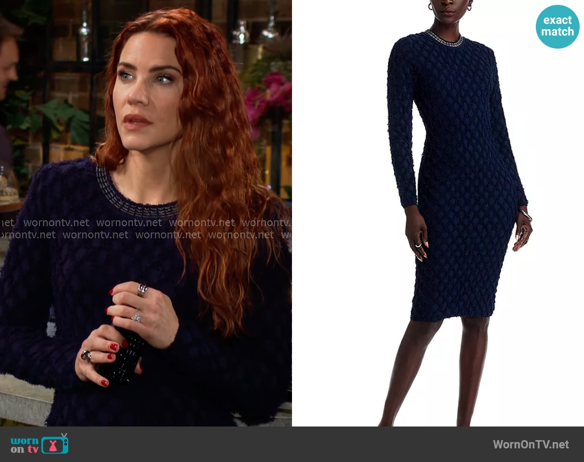 Kobi Halperin Apollo Dress worn by Sally Spectra (Courtney Hope) on The Young and the Restless Kobi Halperin Apollo Dress worn by Sally Spectra (Courtney Hope) on The Young and the Restless