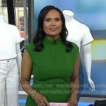 Kristen's green cap sleeve midi dress on Today Kristen's green cap sleeve midi dress on Today