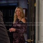Kristen’s leopard print one off-shoulder dress on Days of our Lives Kristen’s leopard print one off-shoulder dress on Days of our Lives