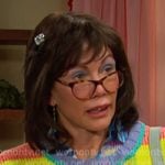 Kristen’s yellow and orange stripe sweater on Days of our Lives Kristen’s yellow and orange stripe sweater on Days of our Lives