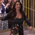 Kyle Richards’s floral print blazer and pants on Live with Kelly and Mark Kyle Richards’s floral print blazer and pants on Live with Kelly and Mark