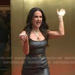 Kyle Richards’s leather belted sheath dress on Today