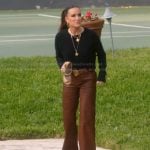 Kyle’s brown leather pants on The Real Housewives Ultimate Girls Trip