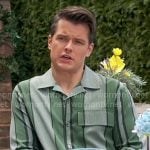Kyle’s green striped shirt on The Young and the Restless