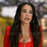 Kyle's red confessional blazer and corset on The Real Housewives Ultimate Girls Trip Kyle's red confessional blazer and corset on The Real Housewives Ultimate Girls Trip