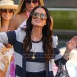 Kyle’s striped top and cardigan on The Real Housewives Ultimate Girls Trip Kyle’s striped top and cardigan on The Real Housewives Ultimate Girls Trip