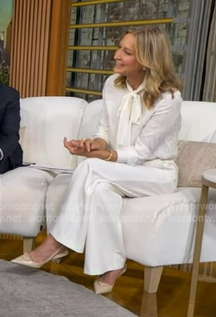 Lara’s beige slingback pumps on Good Morning America Lara’s beige slingback pumps on Good Morning America