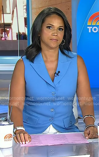 Laura’s blue vest on Today
