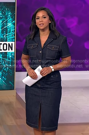 Laura’s denim sheath dress on NBC News Daily Laura’s denim sheath dress on NBC News Daily