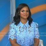 Laura’s light blue floral lace top on Today