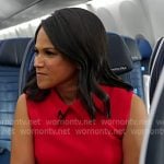 Laura’s red collared sleeveless dress on Today