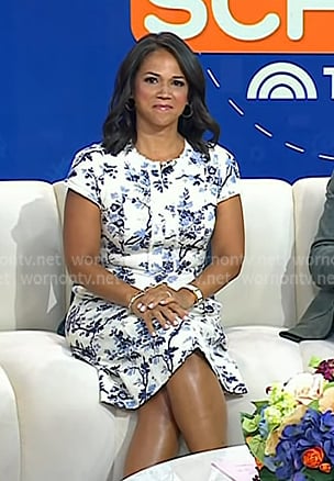 Laura's white floral print dress on Today