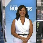 Laura’s white sleeveless dress with patch pockets on Today