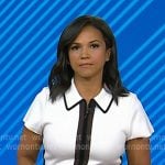 Laura’s white zip front knit dress on Today