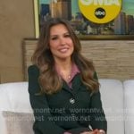 Leslie’s greenm blazer on Good Morning America