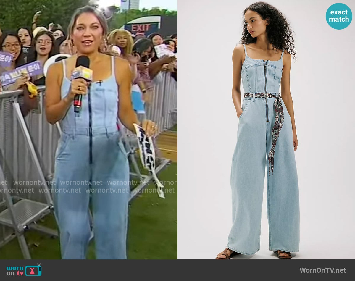 Levi Bustier Jumpsuit worn by Ginger Zee on Good Morning America