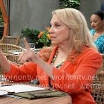 Liesl’s orange blazer on General Hospital