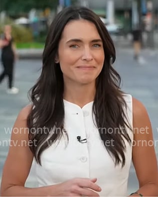 Lilia Luciano's white vest top on CBS Mornings