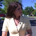 Liz’s yellow short sleeve tweed blazer on Today Liz’s yellow short sleeve tweed blazer on Today