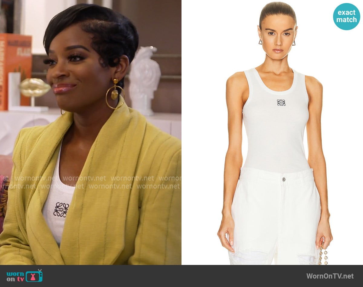 Loewe Anagram Tank Top worn by Shamea Morton Mwangi on The Real Housewives of Atlanta Loewe Anagram Tank Top worn by Shamea Morton Mwangi on The Real Housewives of Atlanta