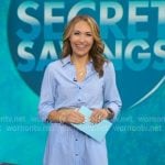 Lori's blue striped shirtdress on Good Morning America Lori's blue striped shirtdress on Good Morning America