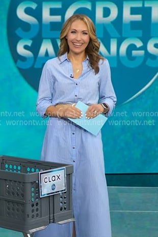 Lori's blue striped shirtdress on Good Morning America