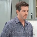 Lucas’s blue plaid shirt on General Hospital Lucas’s blue plaid shirt on General Hospital