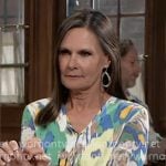 Lucy’s floral ikat dress on General Hospital