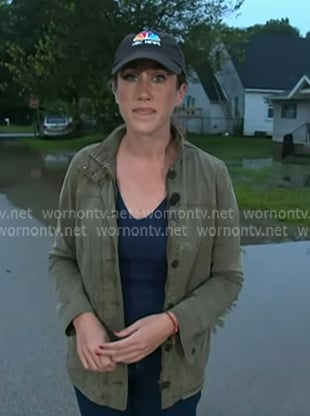 Maggie's khaki utility jacket on Today