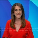 Maggie’s red v-neck top on Today