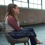 Maggie’s white stripe sneakers on Today