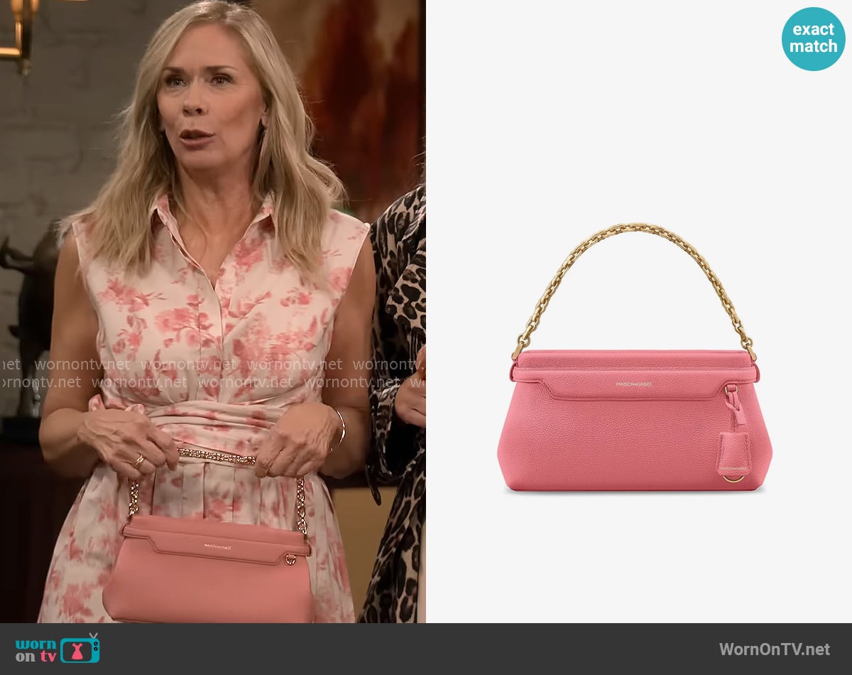 Maison De Sabre The Palais Soirée leather shoulder bag worn by Leanne Murphy (Leanne Morgan) on Leanne