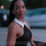 Malika black contrast collar top on The Girls A Khloe Kardashian Project