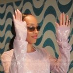 Malika’s pink embellished long sweater on The Girls A Khloe Kardashian Project Malika’s pink embellished long sweater on The Girls A Khloe Kardashian Project