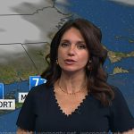 Maria’s black scalloped trim dress on Today Maria’s black scalloped trim dress on Today