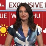 Maria’s blue printed cap sleeve dress on Today Maria’s blue printed cap sleeve dress on Today