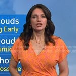 Maria’s orange floral wrap dress on Today Maria’s orange floral wrap dress on Today