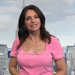 Maria’s pink square neck dress on Today Maria’s pink square neck dress on Today
