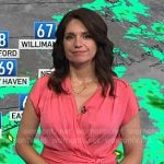 Maria’s pink wrap mini dress on Today Maria’s pink wrap mini dress on Today