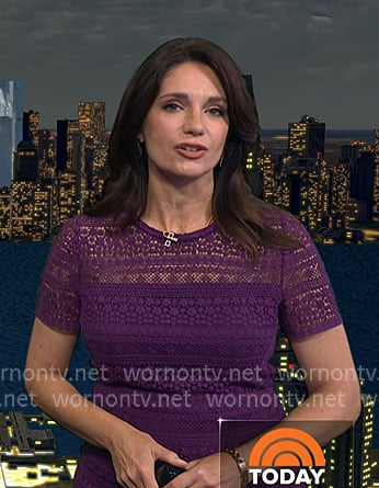Maria’s purple lace dress on Today