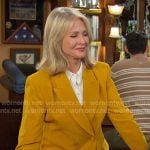 Marlena’s mustard yellow blazer on Days of our Lives Marlena’s mustard yellow blazer on Days of our Lives