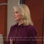 Marlena’s purple open jacket and pants on Days of our Lives