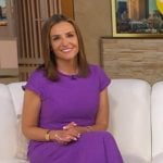Mary’s purple textured maxi dress on Good Morning America Mary’s purple textured maxi dress on Good Morning America