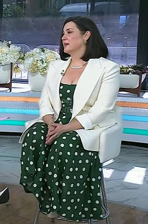 Melanie Lynskey’s green polka dot dress on Today Melanie Lynskey’s green polka dot dress on Today