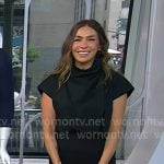 Melissa’s black draped top and pencil skirt on Today