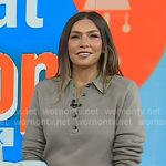 Melissa’s taupe knit polo sweater on Today Melissa’s taupe knit polo sweater on Today