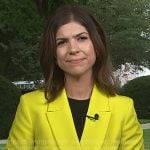 Monica Alba’s yellow double breasted blazer on NBC News Daily Monica Alba’s yellow double breasted blazer on NBC News Daily