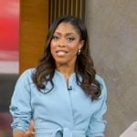 Morgan’s light blue jacket and pants on Good Morning America